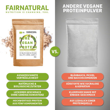 Proteína vegana orgânica em pó neutra sem soja