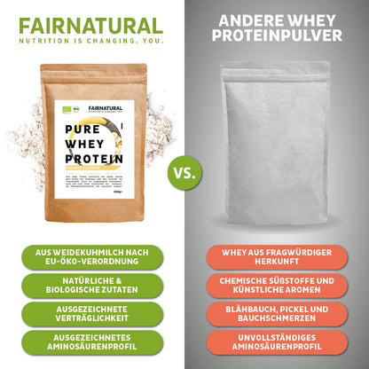 Whey protein orgânico em pó de banana