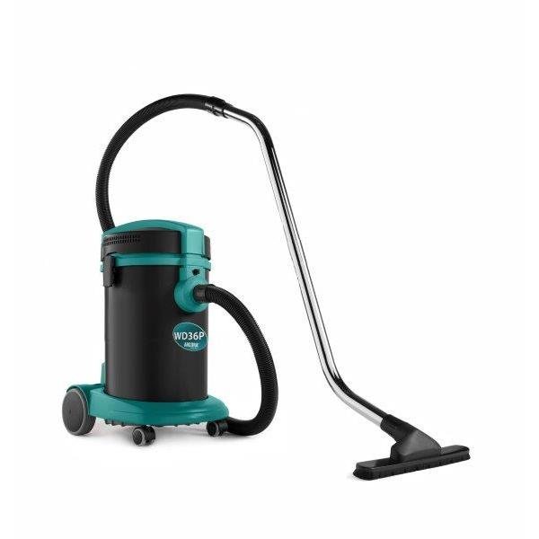 O aspirador de pó e líquidos Arcora Wd 36 P da Arcora International GmbH, com volume médio de recipiente, possui uma mangueira longa, um tubo de extensão de metal e um bocal largo para uma limpeza versátil.