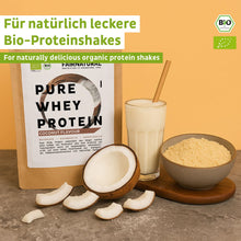 Whey protein orgânico em pó de coco