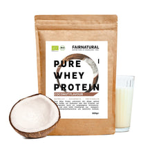 Whey protein orgânico em pó de coco