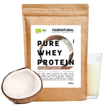 Whey protein orgânico em pó de coco