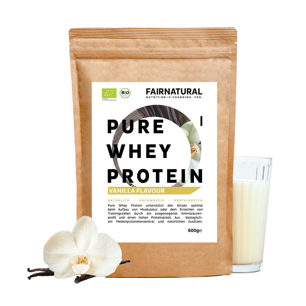 Whey protein orgânico em pó baunilha