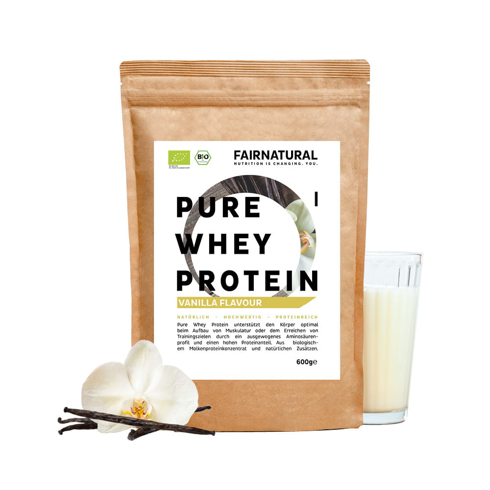 Whey protein orgânico em pó baunilha