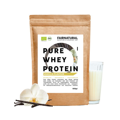 Whey protein orgânico em pó baunilha