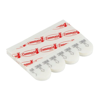 Pequenas Tiras Command™ S, 17022N da 3M Deutschland GmbH: Tiras adesivas redondas para fixação sem danos em paredes - sem pregos ou parafusos.