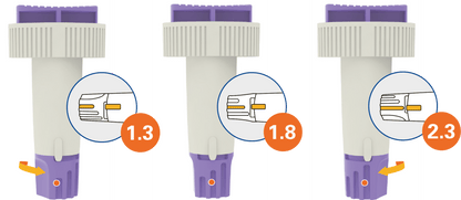Lancetas de segurança Alphacheck TRI 23G | Pacote (100 peças)