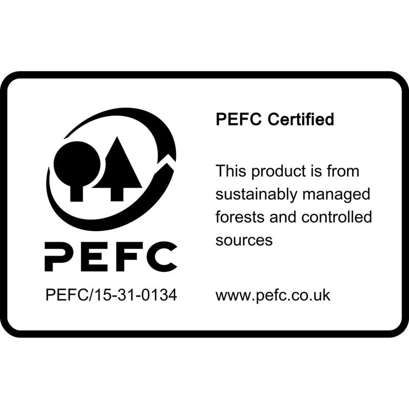 Um rótulo retangular certificado PEFC nas Notas Adesivas Super Sticky Post-it® 3M Deutschland GmbH (76 mm x 76 mm, 45 folhas/bloco, 3 blocos/embalagem) exibe o logotipo PEFC, SGSCH-PEFC-COC-110078 e indica que são provenientes de florestas geridas de forma sustentável. www.pefc.co.uk.