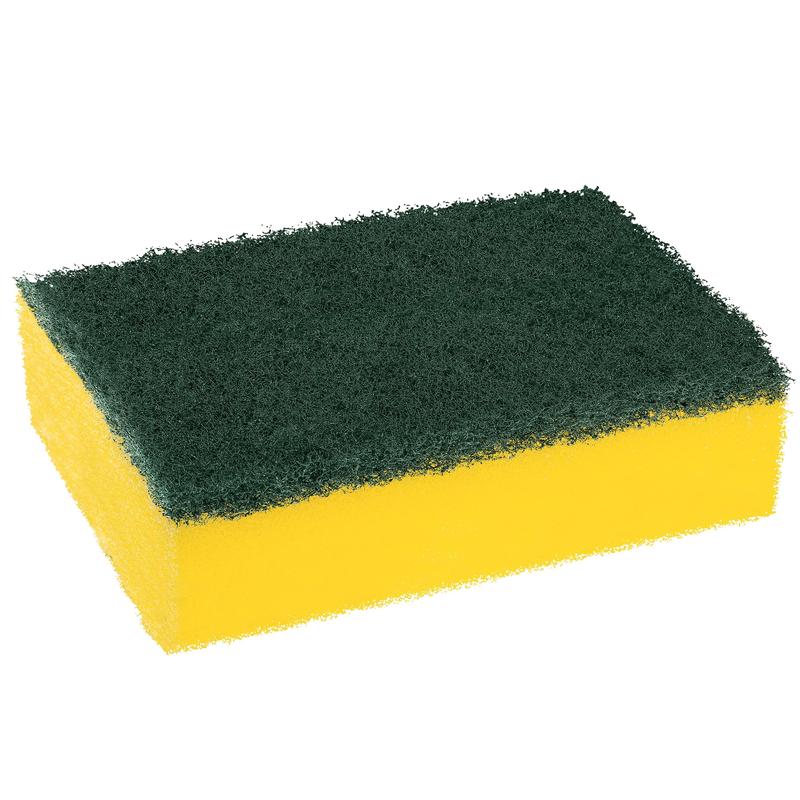 A esponja de limpeza Scotch-Brite® Classic XXL da 3M Deutschland GmbH, com base de espuma amarela e lado de esfregar verde, vem em embalagem de 6 unidades. Ideal para várias tarefas de limpeza no lar.