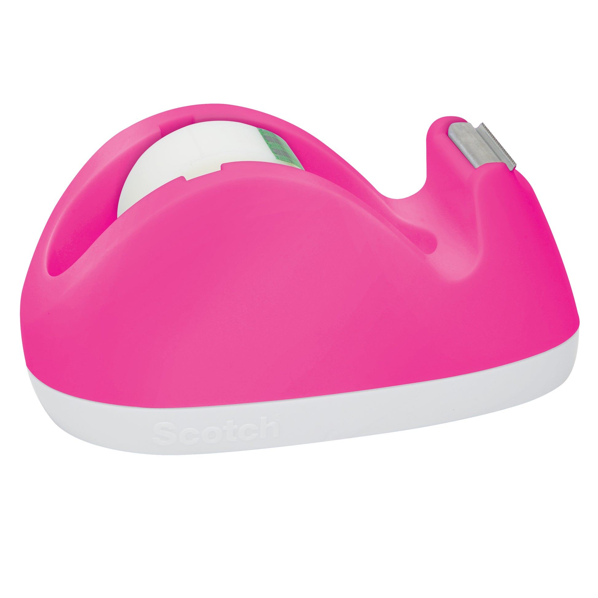 Der 3M Deutschland GmbH Scotch™ Hasen-Klebeband-Abroller C29 in pink hält ein 19 mm × 8,89 m großes Scotch® Magic™ unsichtbares Klebeband und verfügt über eine Metallschneide sowie ein ergonomisch geschwungenes Design für eine einfache Handhabung.