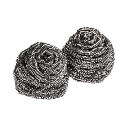 Três espirais de aço inoxidável Scotch-Brite® da 3M Deutschland GmbH estão lado a lado em fundo branco - ideal para a limpeza profunda de utensílios de cozinha e superfícies, a embalagem contém 3 unidades.