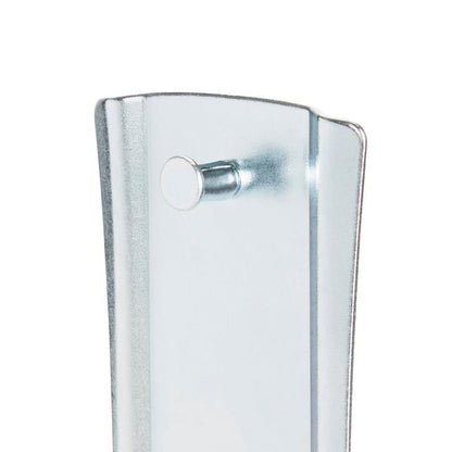 Uma foto em close do Command™ Bildernagel 17047 (prateado, até 2,2 kg de capacidade de carga) da 3M Deutschland GmbH em metal escovado, ideal para pendurar quadros sem furar, fotografado sobre um fundo branco.