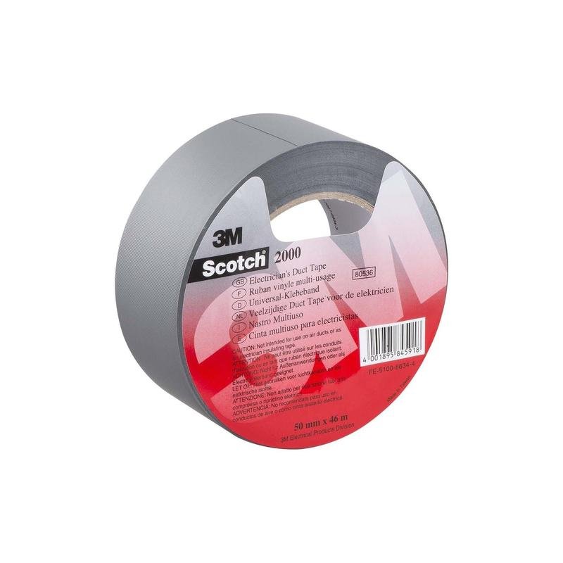 Fita Adesiva Universal Scotch® 2000, Cinza, 50mm x 46m, 0,15mm | Pacote (1 rolo)