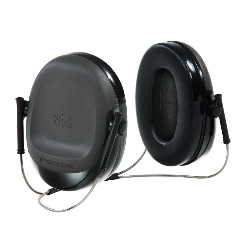 Protetores auriculares 3M™ PELTOR™ para capacetes de soldagem, pretos, fita para o pescoço, H505B | Pacote (1 peça)