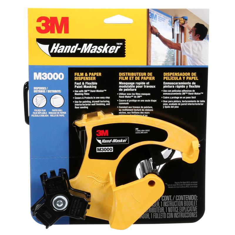 Distribuidor de filme e papel 3M™ M3000 Hand-Masker™, 1 dispositivo de máscara portátil | Pacote (1 peça)