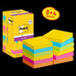 Post-it® Super Sticky Notes, Coleção Carnival, 76mm x 76mm, Promoção, 90 Folhas/Bloco, 8 Blocos + 4 Grátis/Pacote, Embalagem de Cartão, 100% PEFC, SGSCH-PEFC-COC-110078 | Pacote (12 peças)