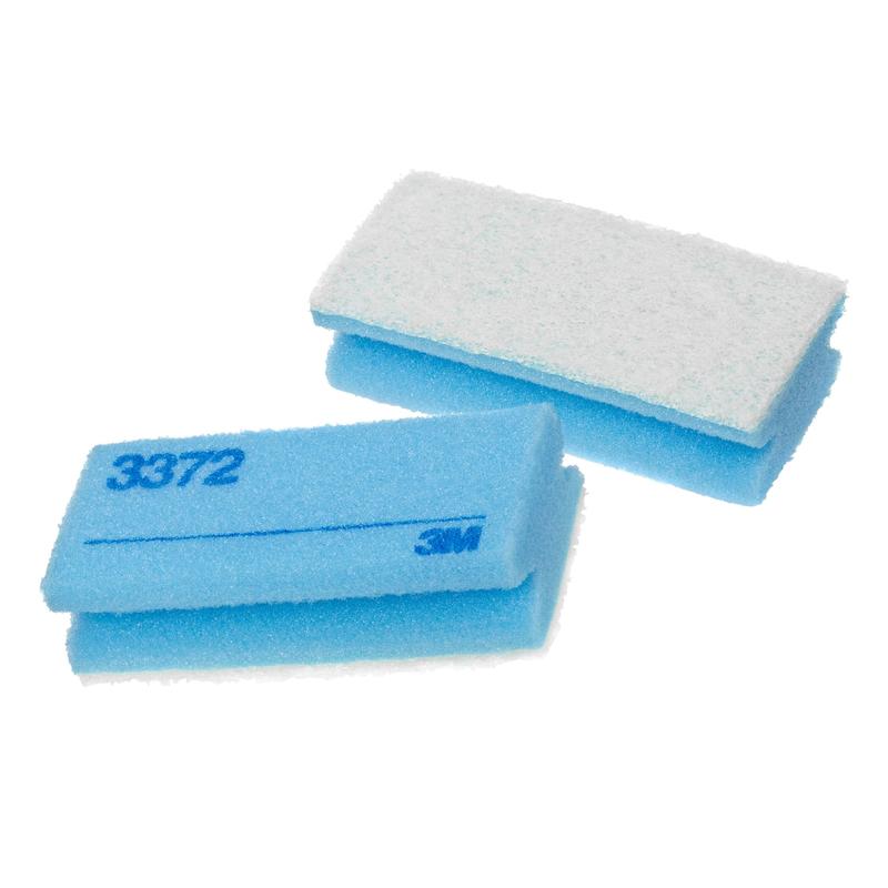 Esponja de limpeza 3M™ Scotch-Brite™ 3372, azul/branca, 70 mm x 150 mm, 10 x 10 peças/caixa | Pacote (10 peças)