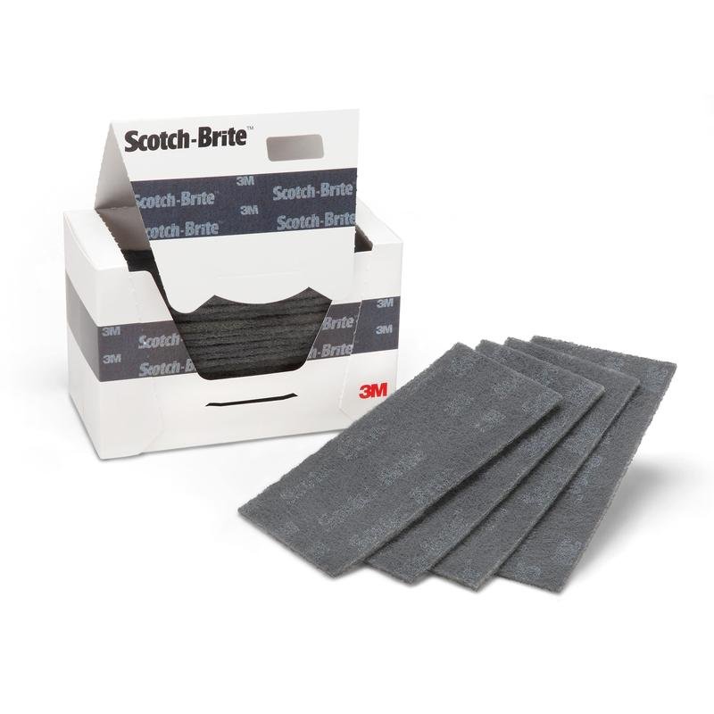 Almofada de mão 3M™ Scotch-Brite™ 76, preta, 95 mm x 158 mm, 4 x 10 peças/caixa | Pacote (10 peças)