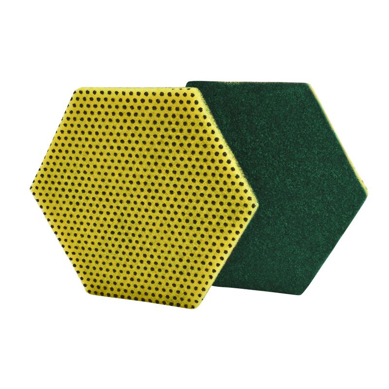 Esfregão de dupla finalidade Scotch-Brite™ 96HEX, 146 mm x 127 mm, 15/caixa | Caixa de papelão (1 peça)