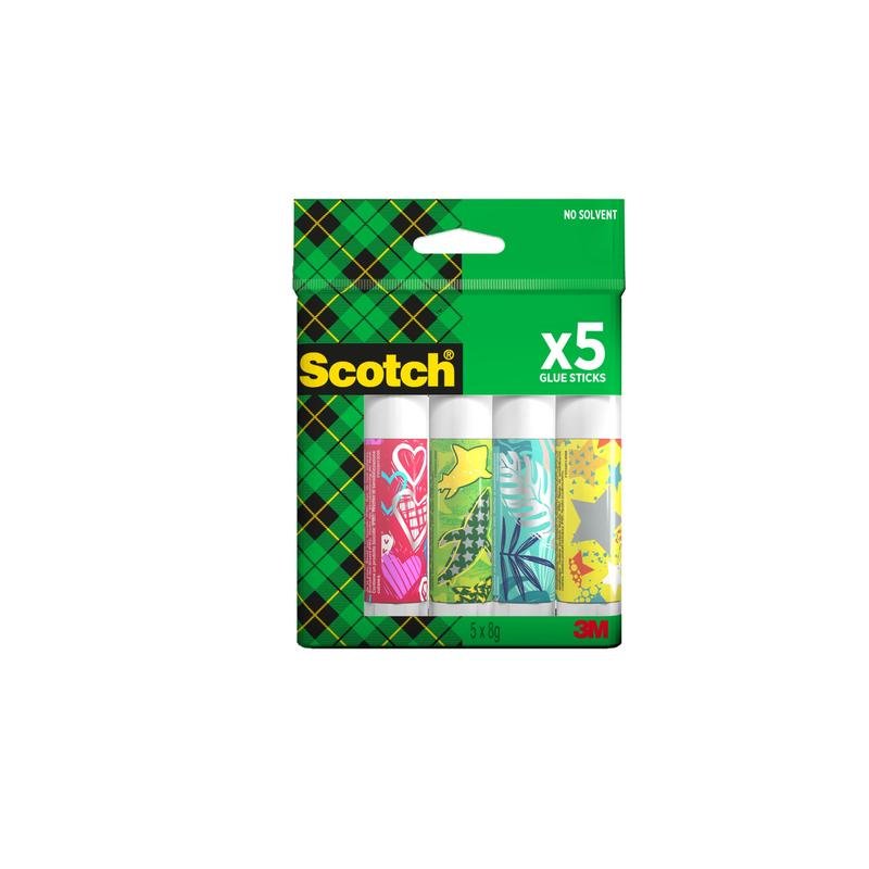 Cola Permanente Scotch® em Bastão 8g 5 Bastões/Pacote | Pacote (5 peças)