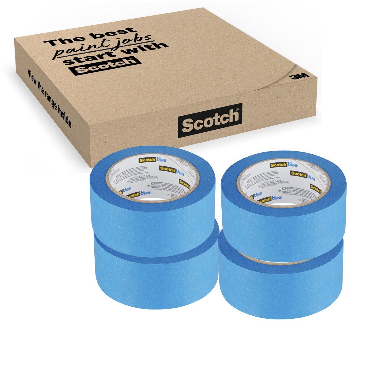 Fita adesiva para pintor multi-superfícies ScotchBlue ™, 48 mm x 41 m, SIOC, 4 rolos/pacote, 100% PEFC, SGSCH-PEFC-COC-110078 | Pacote (1 rolo)
