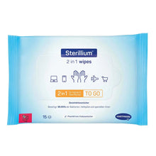 Lenços umedecidos Sterillium® 2 em 1 | Pacote (15 peças)