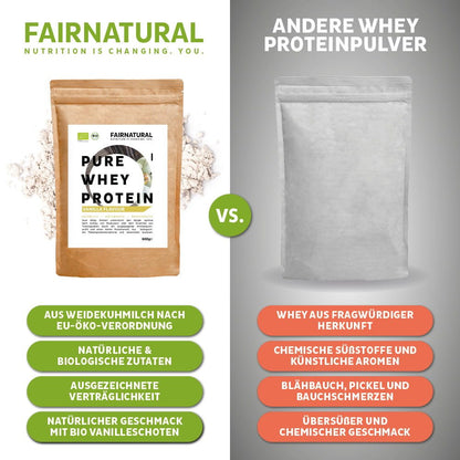 Whey protein orgânico em pó baunilha