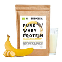 Whey protein orgânico em pó de banana