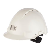 Capacete 3M™, Uvicator, prendedor de catraca, ventilação, faixa plástica para transpiração, porta-lâmpada, branco, G3000NUV-10-VI | Pacote (1 peça)
